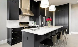 廚房里的黑色時尚 品位現(xiàn)代設(shè)計(jì)的專業(yè)之道